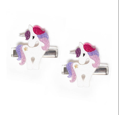 Purple Unicorn Clip Set