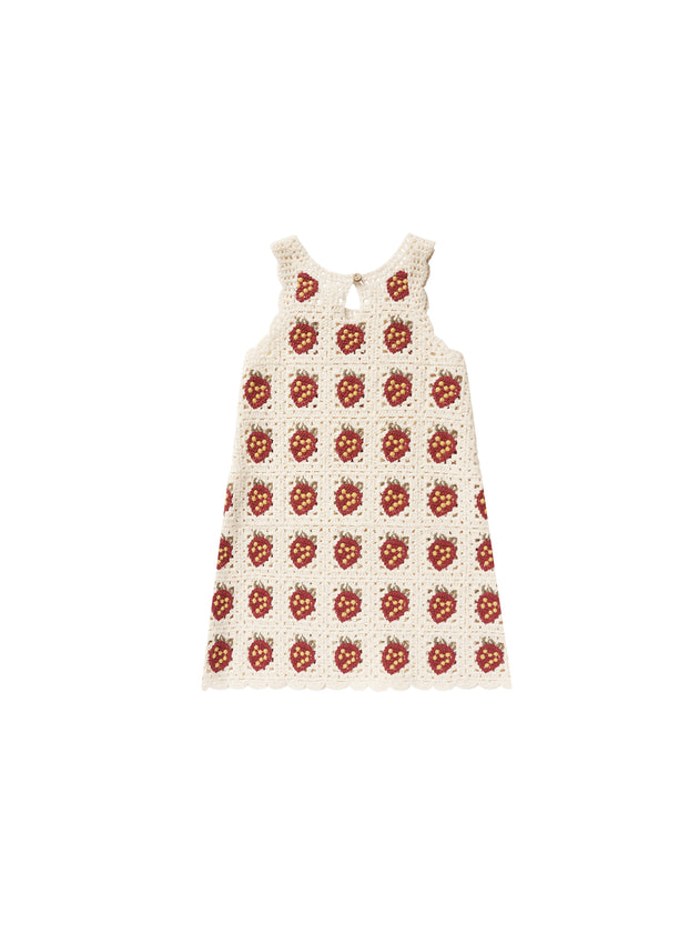 Strawberry tank crochet mini dress