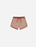 Swim Trunks- Poppy Pinstripe