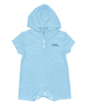 Finn Baby Hooded Romper- Blue