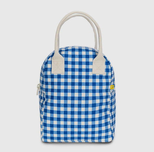 Gingham Blue Lunch Sack