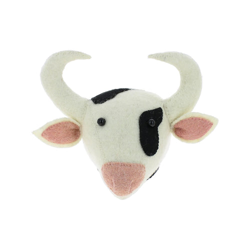 Mini Cow with Horns Wall Head Fiona Walker Lemon Drop Children's Shop - Lemon Drop Children's Shop