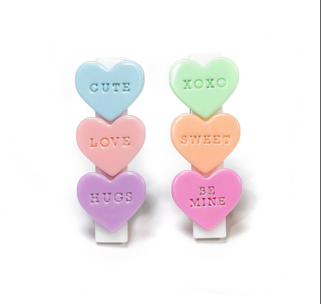 Multi heart candy clips