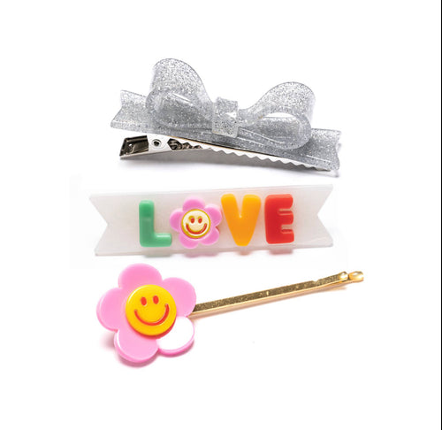 Love Flower Clip Set