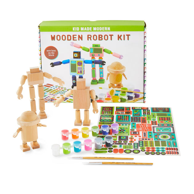 Wooden Robot Craft Kit KidMadeModern Lemon Drop Children's Shop - Lemon Drop Children's Shop