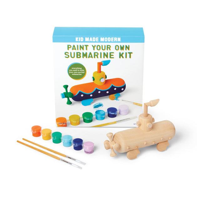 Paint Your Own Submarine Kit KidMadeModern Lemon Drop Children's Shop - Lemon Drop Children's Shop